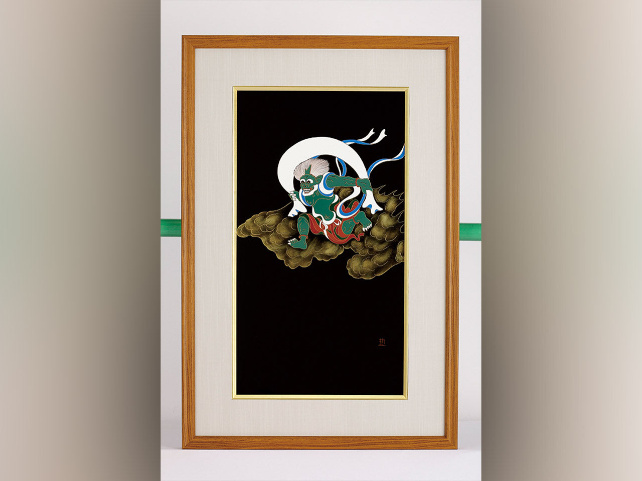 装饰品相框装裱装饰画风神黑色大会津漆器漆器– Takumi Japan