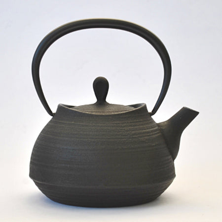 Tea supplies, Tea pot, Brush mark, 0.4L, Black - Nambu ironware, Metalwork