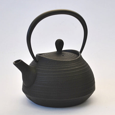 Tea supplies, Tea pot, Brush mark, 0.4L, Black - Nambu ironware, Metalwork