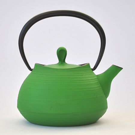 Tea supplies, Tea pot, Brush mark, 0.4L, Green - Nambu ironware, Metalwork