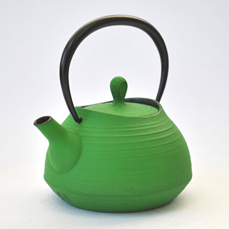 Tea supplies, Tea pot, Brush mark, 0.4L, Green - Nambu ironware, Metalwork