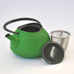 Tea supplies, Tea pot, Brush mark, 0.4L, Green - Nambu ironware, Metalwork