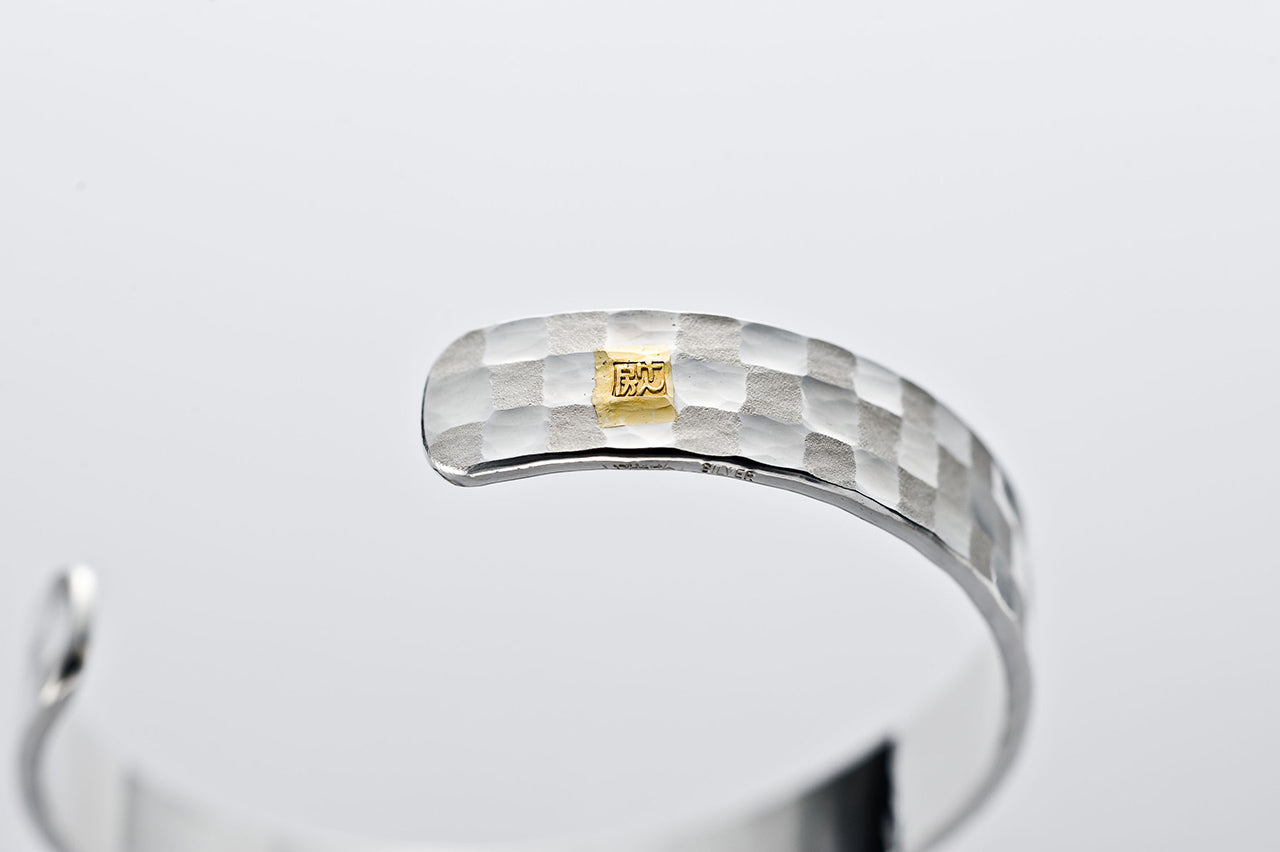 Jewelry, Checkered three-tiered bracelet Large - Kenichiro Izumi, Tokyo silverware, Metalwork