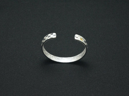 Jewelry, Checkered Heart Sutra bracelet, Small - Kenichiro Izumi, Tokyo silverware, Metalwork