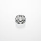Jewelry, Checkered three-tiered ring - Kenichiro Izumi, Tokyo silverware, Metalwork