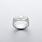 二段市松紋樣 純銀戒指