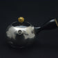 Tea supplies, Kyusu teapot, Flower sculpture - Lotus Kenichiro Izumi, Tokyo silverware, Metalwork