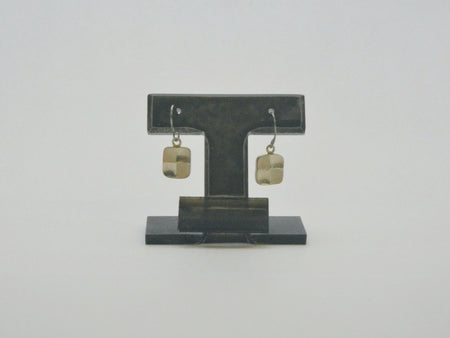 Jewelry, Checkered two-tiered Earrings - Kenichiro Izumi, Tokyo silverware, Metalwork