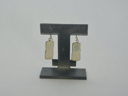 Jewelry, Checkered four-tiered Earrings - Kenichiro Izumi, Tokyo silverware, Metalwork