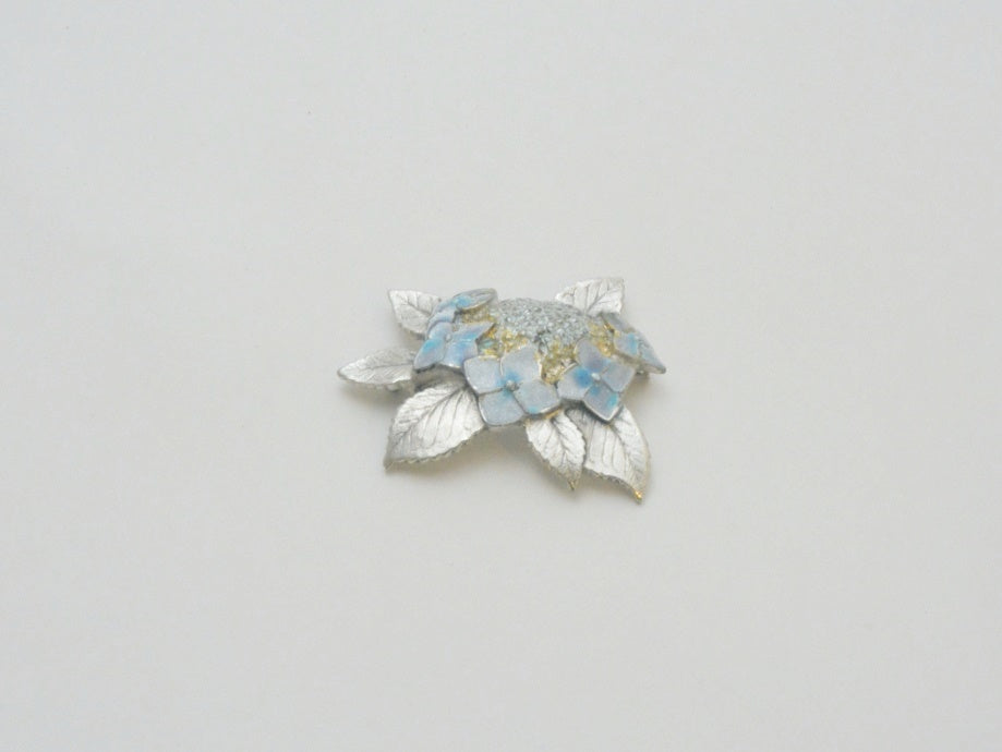 Jewelry, Hydrangea Brooch and pendant, Blue - Kenichiro Izumi, Tokyo silverware, Metalwork