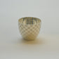 Drinking vessel, Checkered largr sake cup -Award-winning work Kenichiro Izumi,, Tokyo silverware, Metalwork