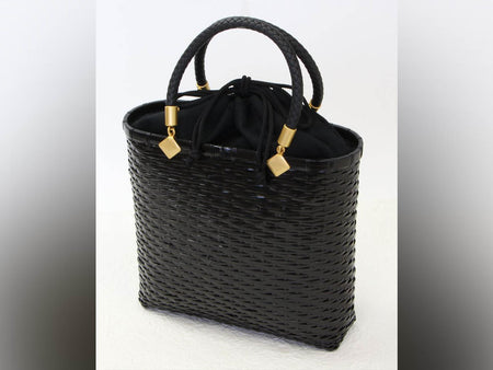 Fashion accessories, Yamaji-ｍesh woven bag, Black - Beppu bamboo crafts