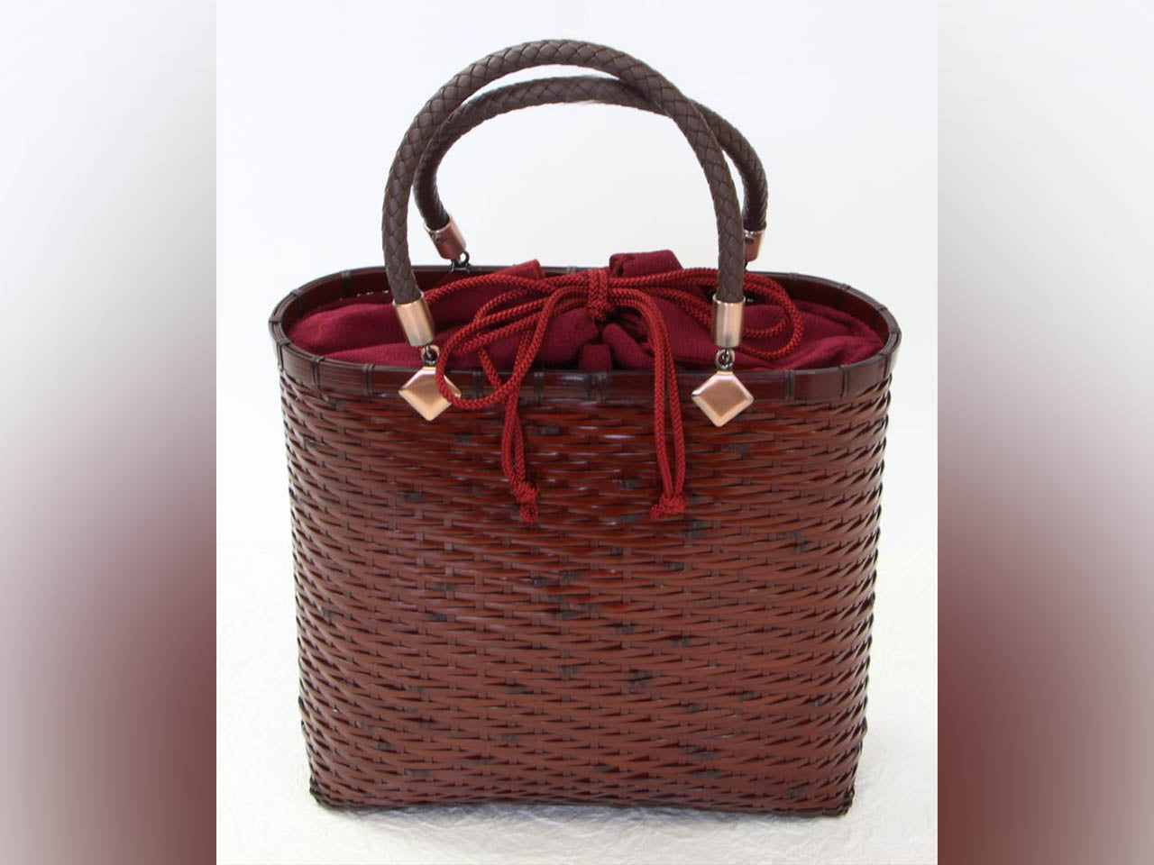 Unique Bamboo Basket Bag Hollow Beach Bag Handbag Foldable Bag / Rotatable  axis Design (magnetic metal sheet lock) A4525