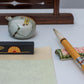 Calligraphy tools, Fuji, White hair, Daruma type, No.4 - Kumano brush, Writing tools