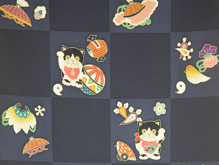 Cloth, Kimono sash belt cloth, Various lucky charm - Akira Konno, Tokyo yuzen dyeing