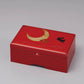 Box, Music box, Jewelry box, Rabbit on moon, Vermillion, 6.5 Square - Aizu lacquerware