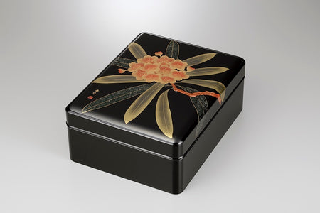 Box, Tamabuchi bunko-box, Shakunage, Black, 11.0 - Aizu lacquerware
