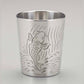 Drinking vessel, Large sake cup, Carved style Carp - Osaka naniwa pewterware, Metalwork