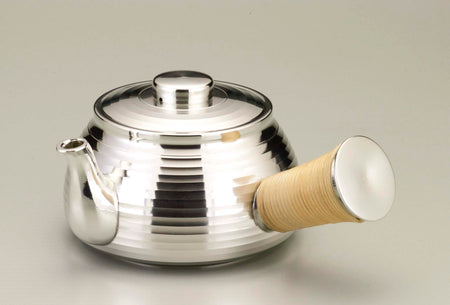 Tea supplies, Kyusu teapot, Polished - Osaka naniwa pewterware, Metalwork