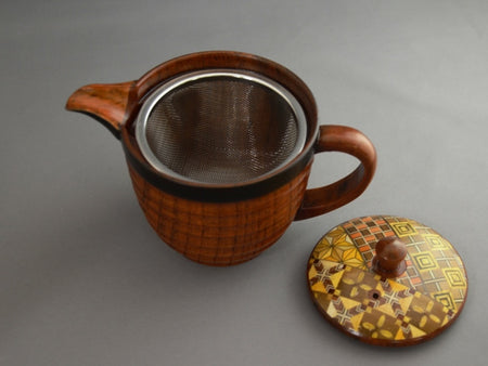 Tea supplies, Kyusu teapot - Hakone wood mosaic, Wood crafts