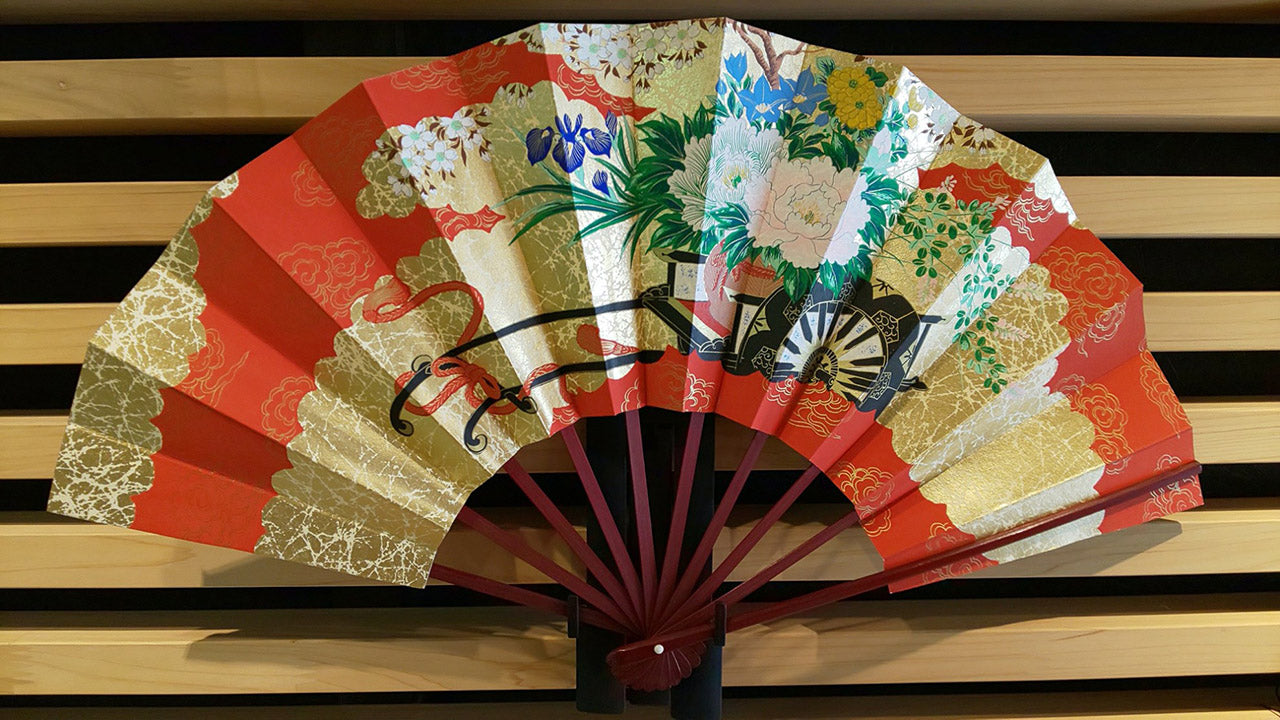 裝飾品 裝飾扇套裝 花車 9寸 京都折扇