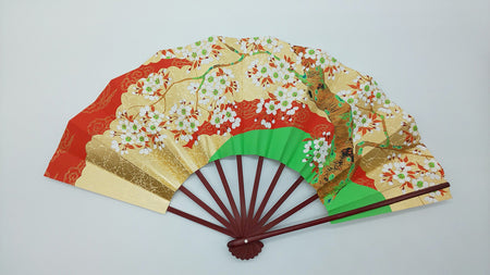 Ornament, Decorative fan set, Cherry blossom, 9-sun size - Kyoto folding fans