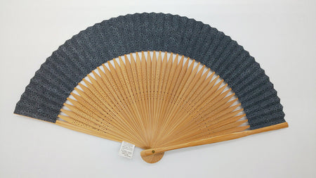 Japanese style accessories, Fan, 45 ribs, Short cloth, Ise katagami, Three-scale pattern - Kyoto folding fans