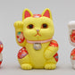 Ornament, Wooden doll Beckoning cat, Yellow - Toukou Kakinuma, Maneki-neko, Edo kimekomi dolls