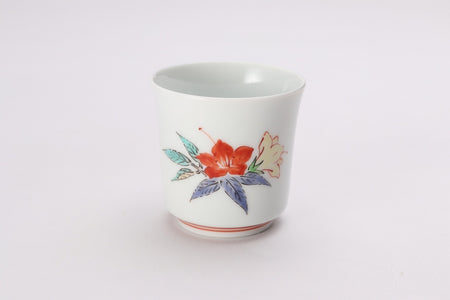 Drinking vessel, Large sake cup, Azalea - Kakiemon-kiln, Arita ware, Ceramics