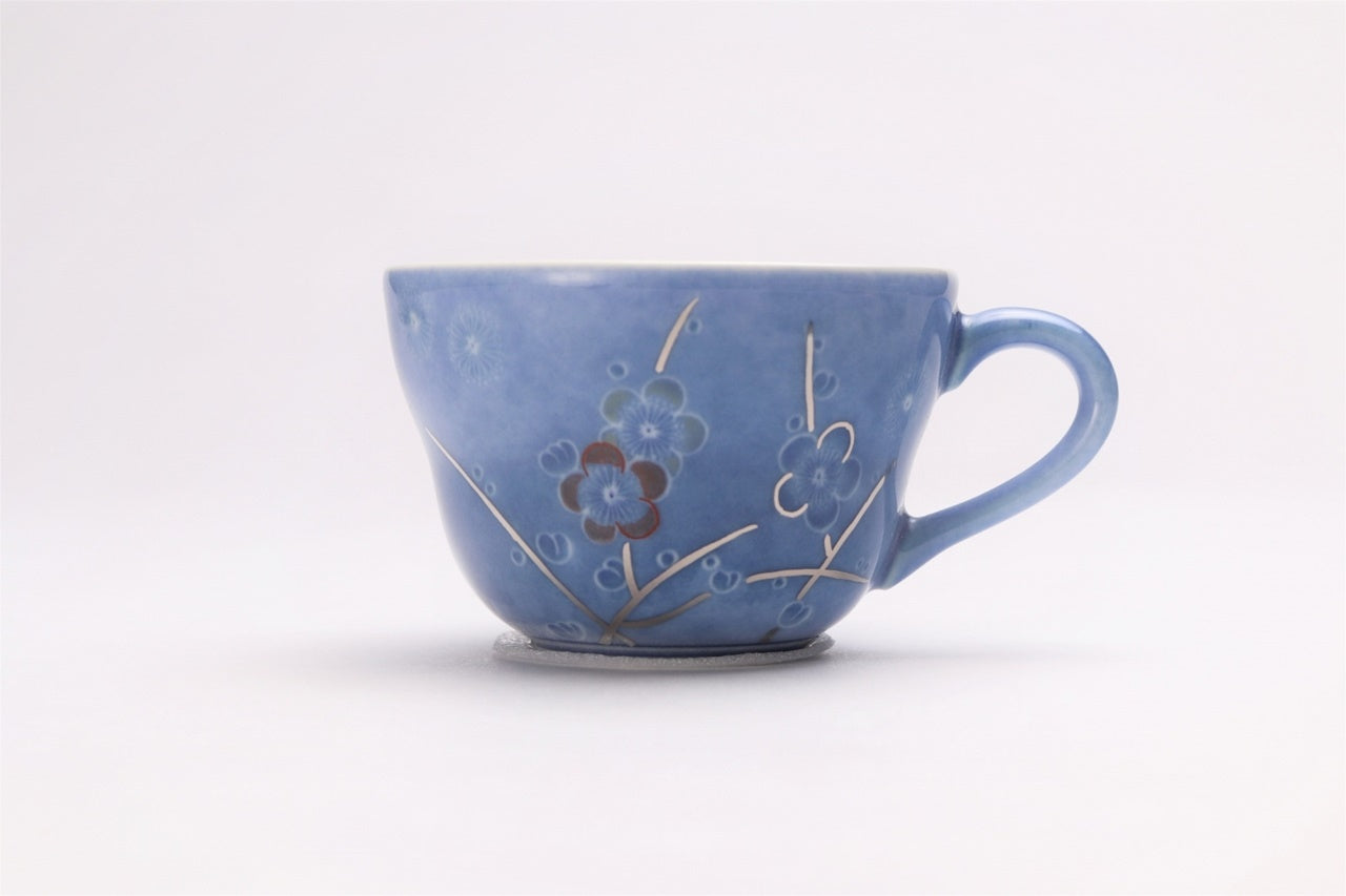 Cafe supplies, Coffee cup, Fukizumi Sumi-hajiki, Plum blossom - Imaizumi Imaemon XIV, Arita ware, Ceramics