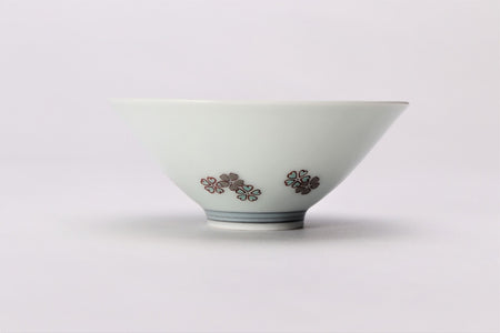 Drinking vessel, Large sake cup, Ink black Sumi-hajiki, Grass and flower - Imaizumi Imaemon XIV, Arita ware, Ceramics