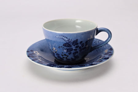 Cafe supplies, Coffee cup, Fukizumi Sumi-hajiki, Autumn grass - Imaizumi Imaemon XIV, Arita ware, Ceramics