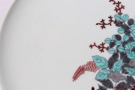 Ornament, Decorative plate, Ink black Sekka sumi-hajiki, Autumn grass - Imaizumi Imaemon XIV, Arita ware, Ceramics