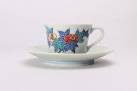 Tea supplies, Tea cup, Hollyhock - Imaemon-kiln, Arita ware, Ceramics