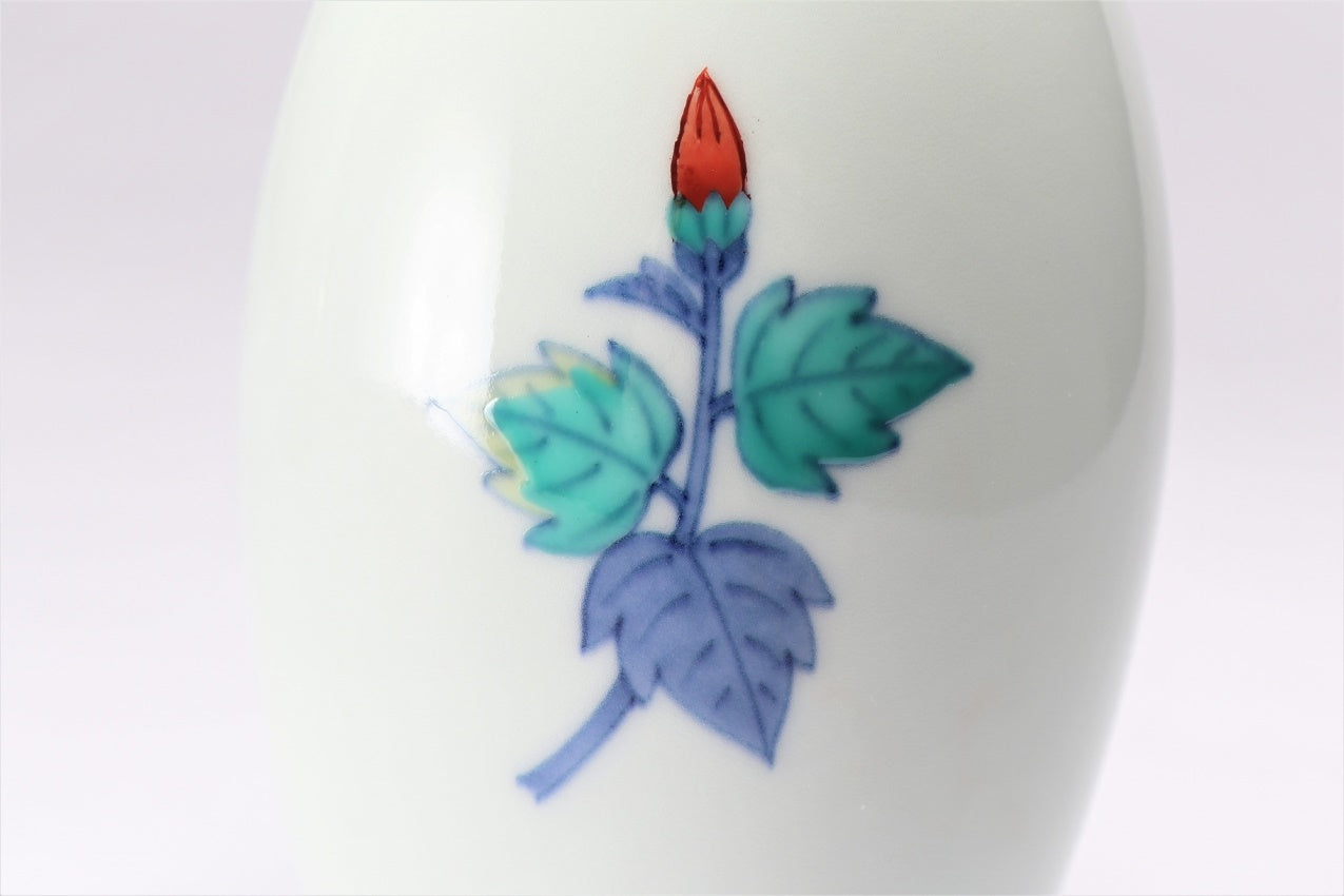 花器 花瓶 立葵繪 今右衛門窯 有田燒 陶瓷器