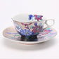 Cafe supplies, Coffee cup with wooden box, Platinum painting, Asian virginsbower - Kinryu-kiln, Tendo Eguchi, Arita ware, Ceramics