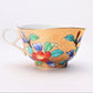 Cafe supplies, Coffee cup with wooden box, Gold painting, Camellia - Kinryu-kiln, Tendo Eguchi, Arita ware, Ceramics