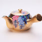 Tea supplies, Tea set with wooden box, Gold painting, Wisteria - Kinryu-kiln, Tendo Eguchi, Arita ware, Ceramics