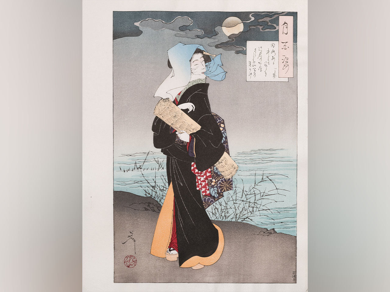 Ukiyoe, One Hundred Figures of the Moon, Streetwalker - Yoshitoshi Tsukioka, Edo woodblock prints
