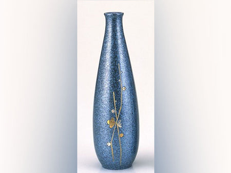 Flower vessel, Single flower vase, Plum blossom Round shape - Yariume, Takaoka copperware, Metalwork