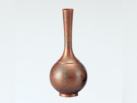 Flower vessel, Vase, Jewel shape, Small, Red - Takaoka copperware, Metalwork