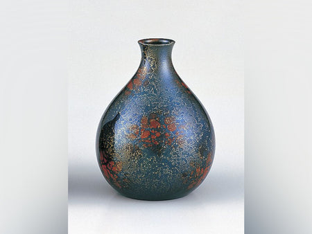 Flower vessel, Vase Juso, No.4, Blue - Takaoka copperware, Metalwork