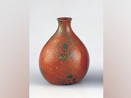 花器 「花瓶 寿想 4号 赤」 高岡銅器 金工品