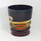 Drinking vessel, Old-fashioned glass, Hand-polished, Spiral, Amber - Hidetaka Shimizu, Edo kiriko cut glass