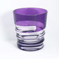 Drinking vessel, Old-fashioned glass, Hand-polished, Spiral, Purple - Hidetaka Shimizu, Edo kiriko cut glass