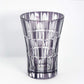 杯子 平底杯 纵细市松纹 紫色 清水秀高 江户切子 玻璃