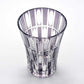 江戶切子 玻璃杯 縱細市松格紋 紫色