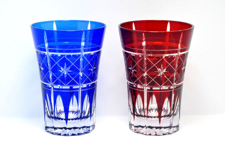 Drinkware, Pair tumbler, New night sky Star - Hidetaka Shimizu, Edo kiriko cut glass