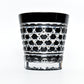 Drinking vessel, Old-fashioned glass, Hexagonal woven bamboo pattern, Black - Hidetaka Shimizu, Edo kiriko cut glass