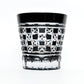 Drinking vessel, Old-fashioned glass, Hemp-leaf checkerboard, Black - Hidetaka Shimizu, Edo kiriko cut glass